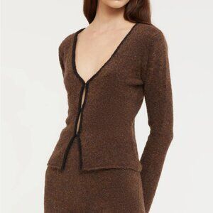 Ginia Allison Knit Top, Hazelnut, Women's S